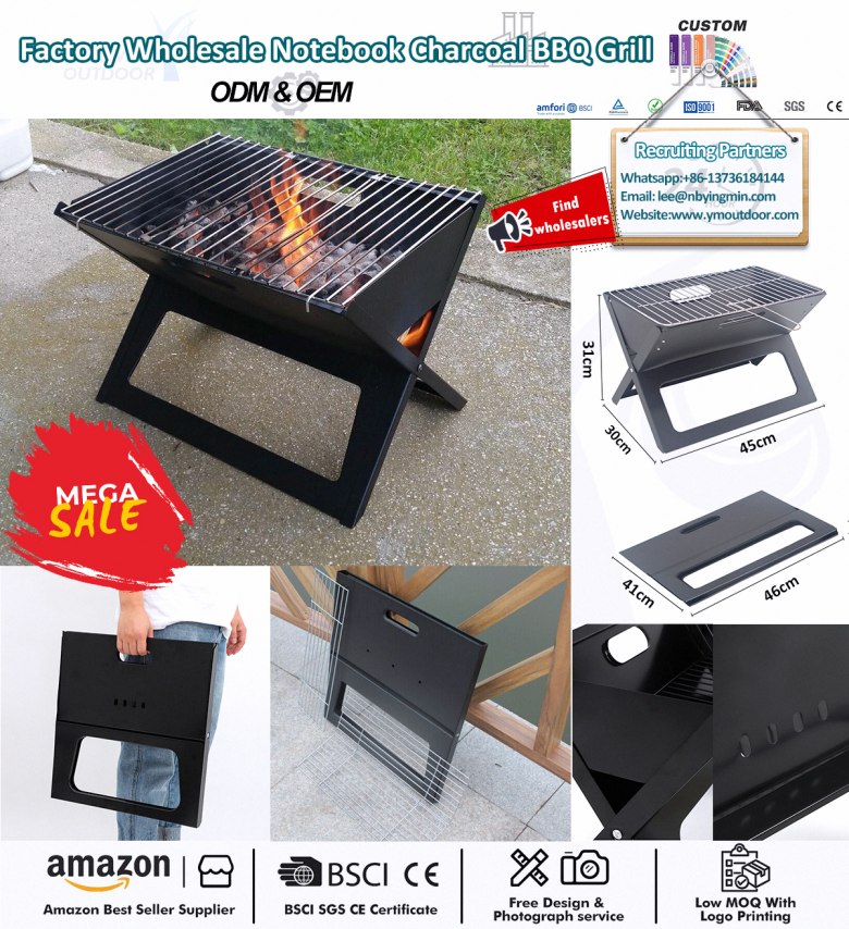 Skvelý malý prenosný gril na drevené uhlie!
