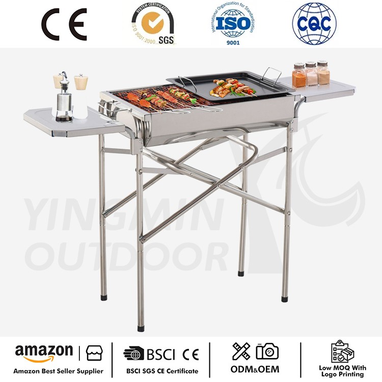 Prenosný BBQ gril na drevené uhlie
