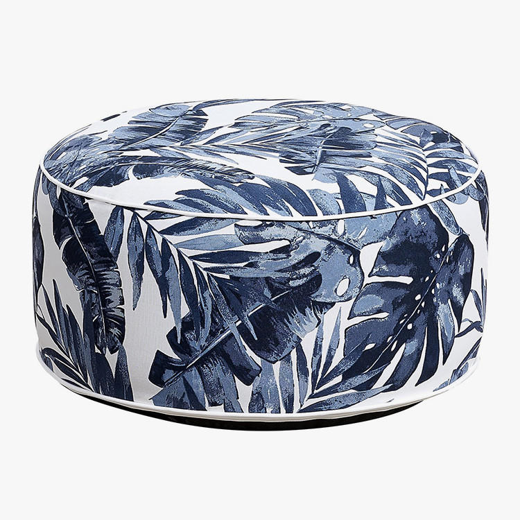 Nafukovacia stolička Ottoman Blue Leaf