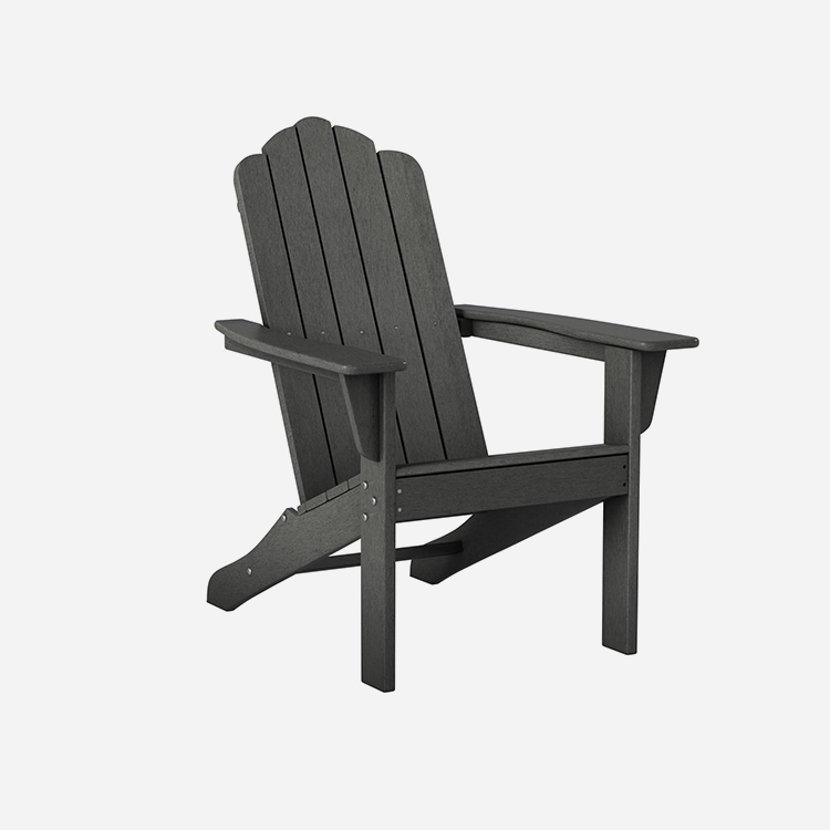 Vonkajšie kreslo Adirondack Poly Patio v sivej farbe